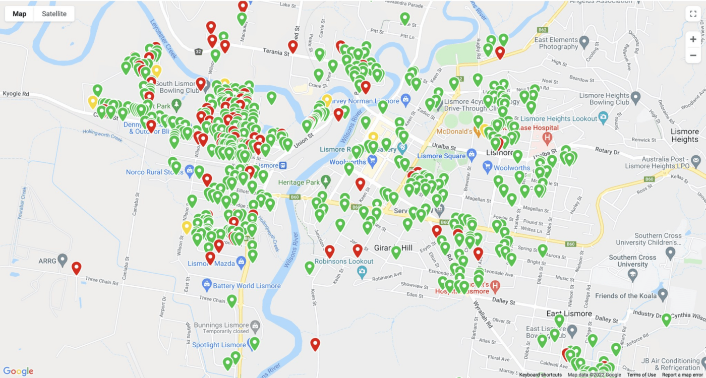 ClickUp Map view Sally Flannery emergency rescue map