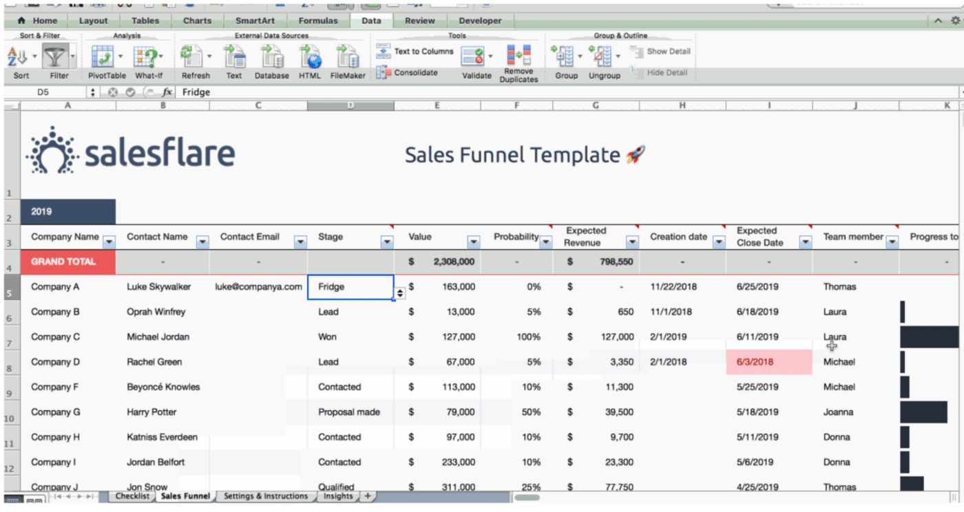 Best Free Crm Excel Template Printable Templates