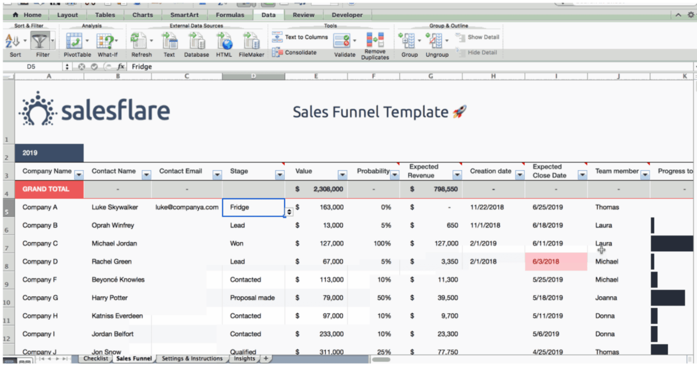 excel customer database template