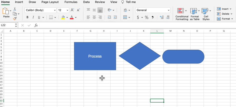 open a text box in the first shape to format and copy to the next shape