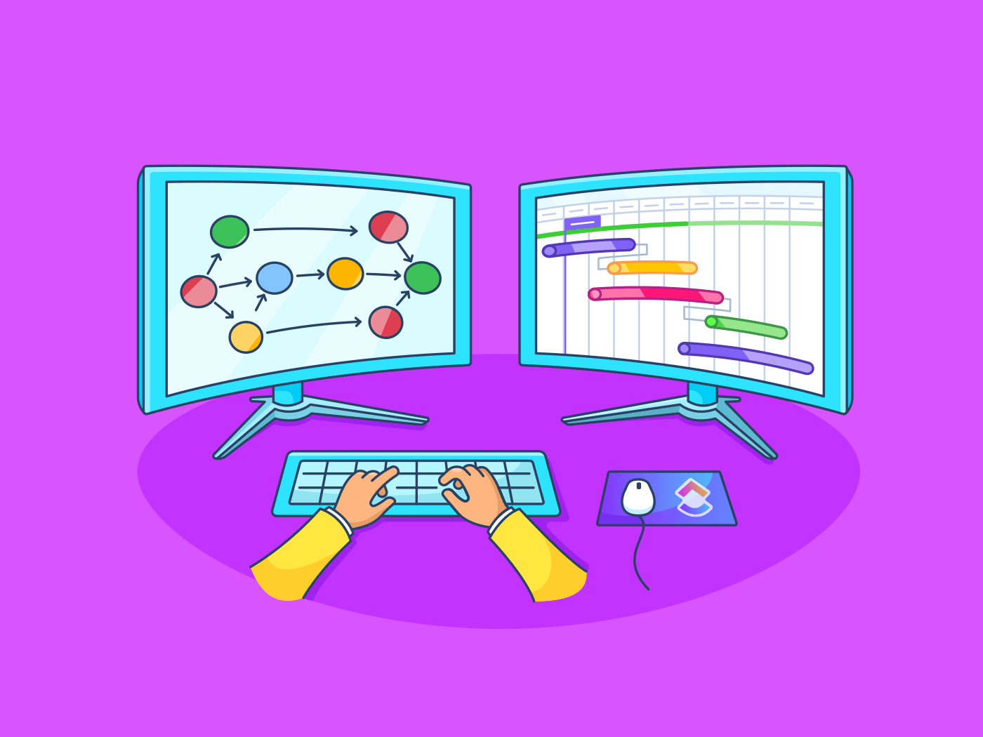 Pert chart vs Gantt chart in ClickUp