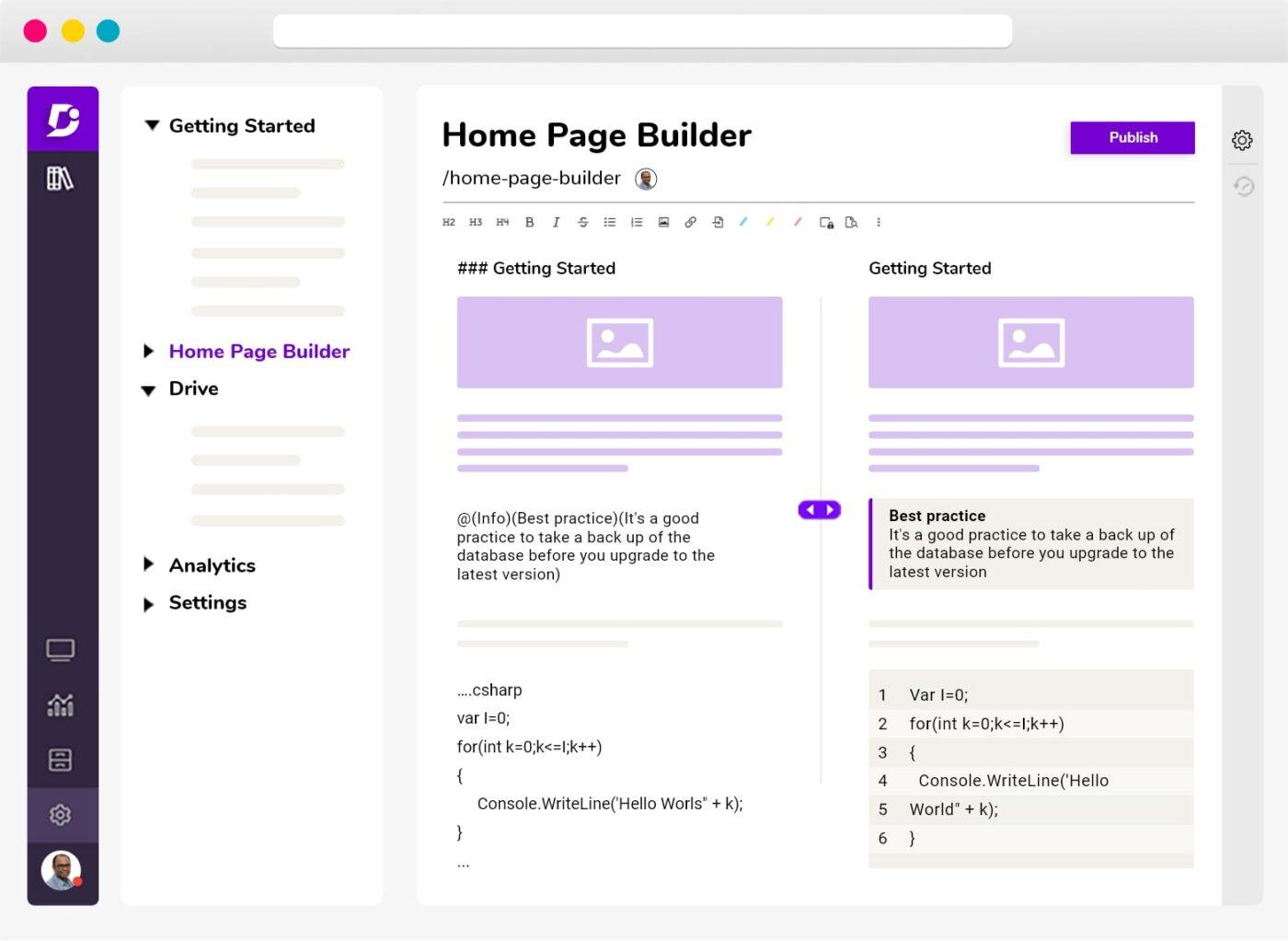 document360 knowledge base software example image