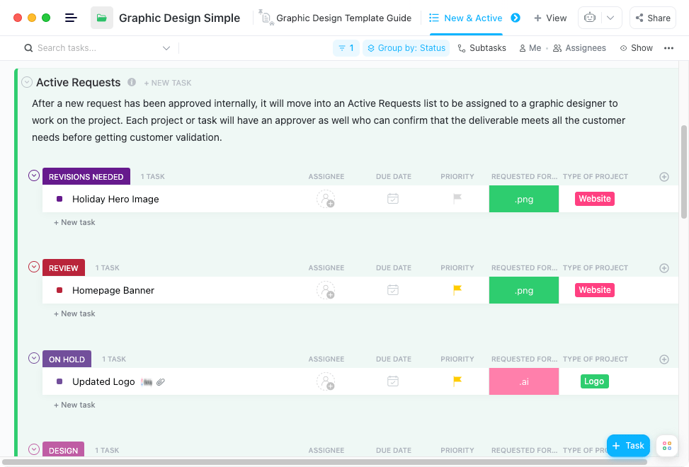 meça o desempenho da satisfação do cliente, a satisfação dos funcionários e o tempo do ciclo de produção com os modelos de design do clickup