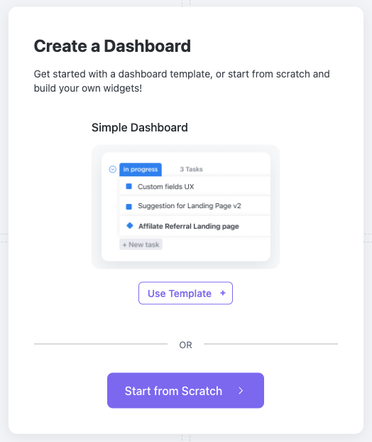 create your own kpi dashboard template in clickup