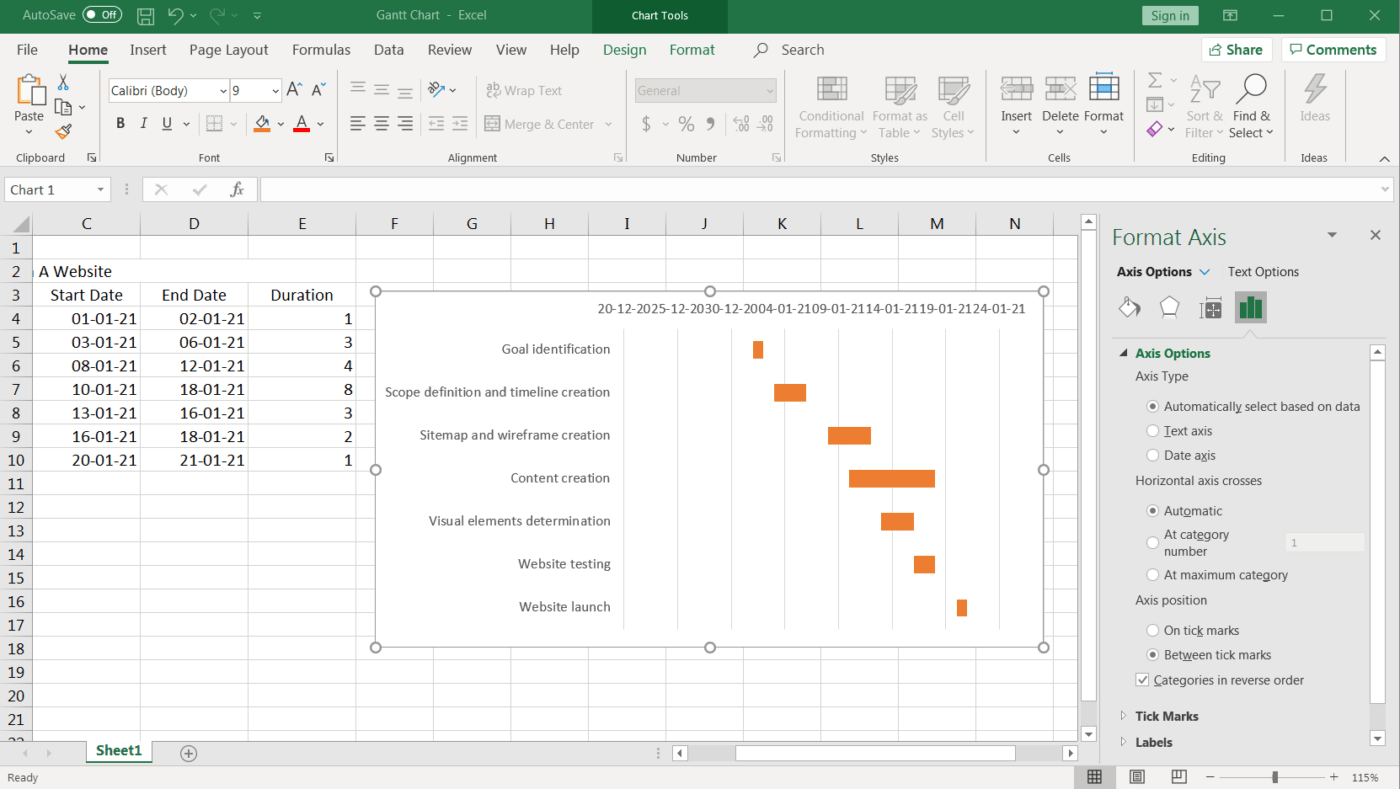 updating axis options