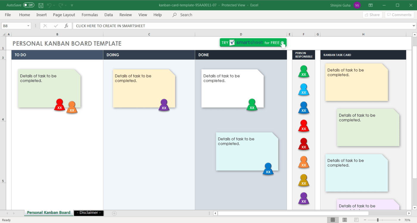 Wie erstellt man eine Kanban-Tafel in Excel? (Mit Vorlagen)