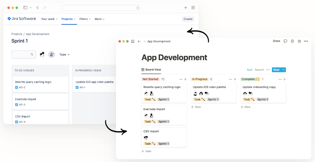 notion integrations product example