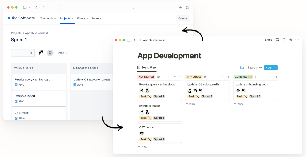 Notion integrations product example