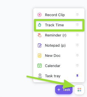 time tracking in clickup 