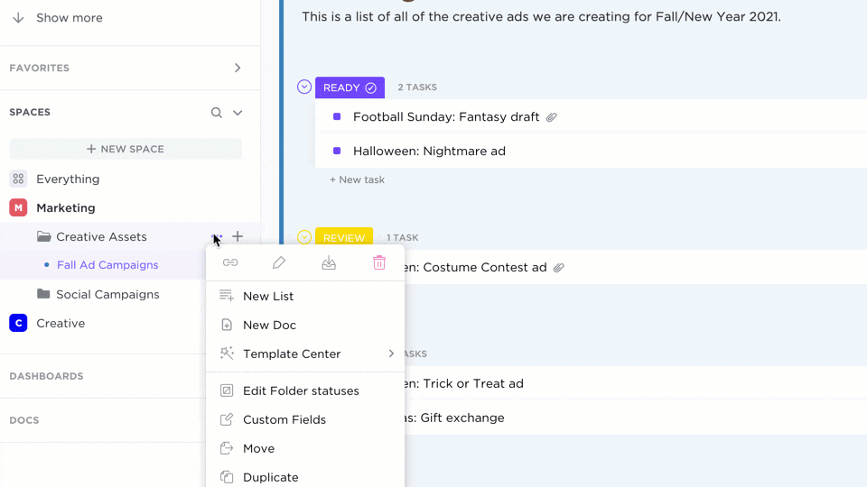 Creating SOPs in ClickUp Docs