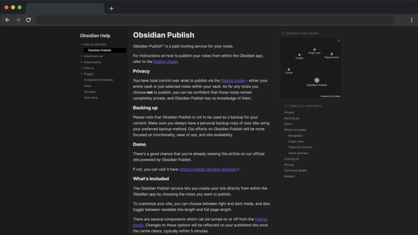 Obsidian Publish Example