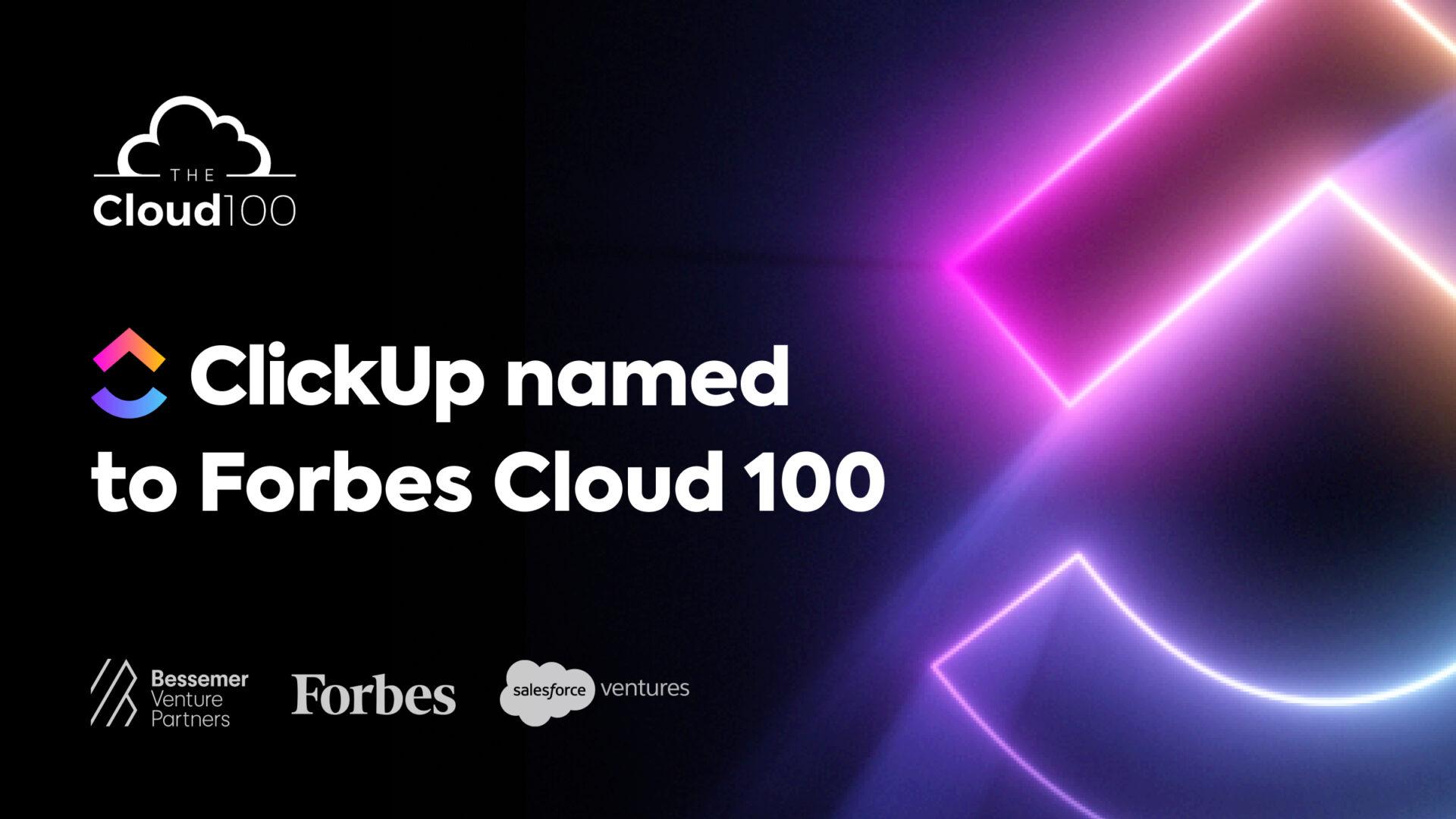 ClickUp Forbes Cloud 100 List Press Release