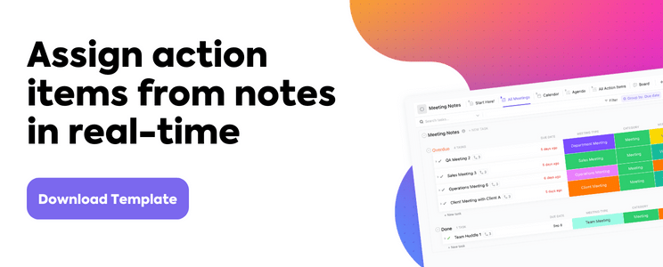 ClickUp Meeting Notes Template Blog CTA