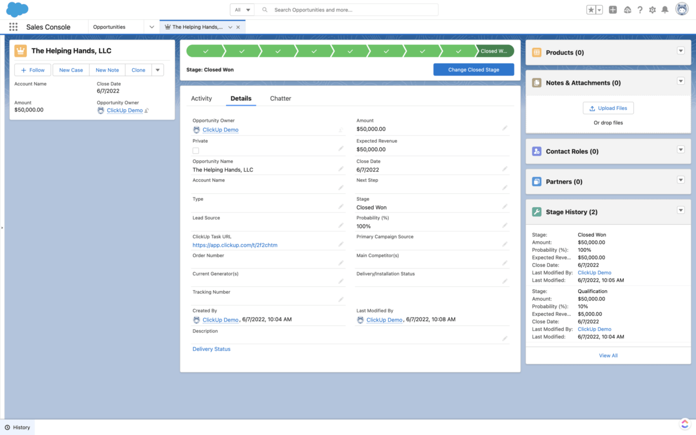 ClickUp Salesforce Integration