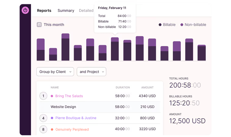 Toggl Track billing and invoicing