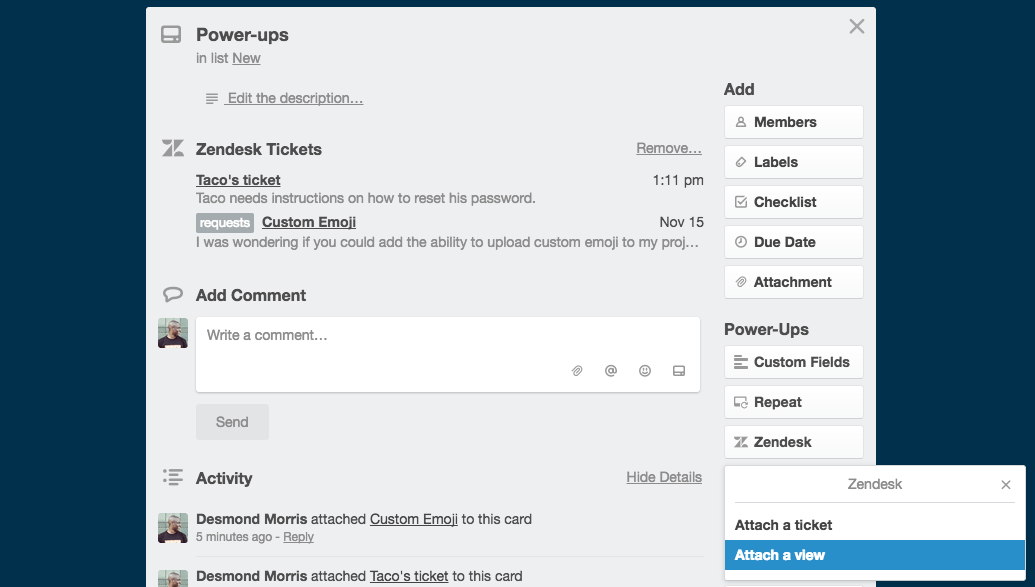 Trello Zendesk Integration Example