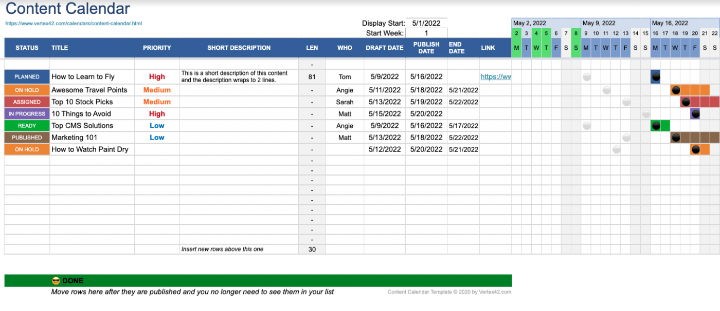 10 Free Content Calendar Templates in Excel Sheets ClickUp (2023)