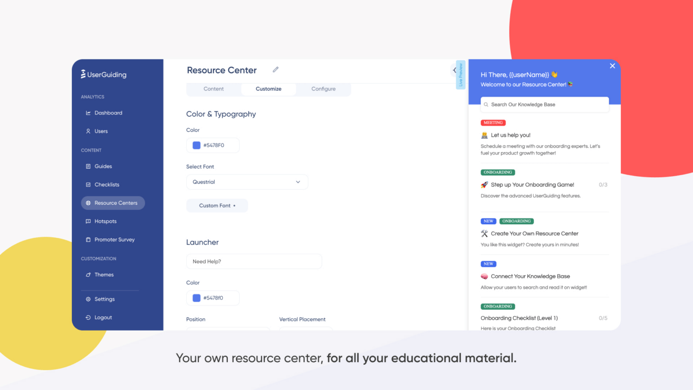 Agilizar los procesos de incorporación y formación de usuarios con UserGuiding