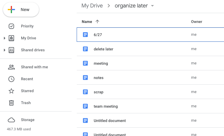 google drive doc example