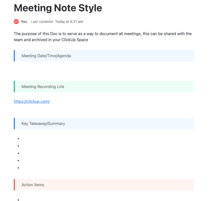 Free Meeting Note Templates In Google Docs, Google Sheets