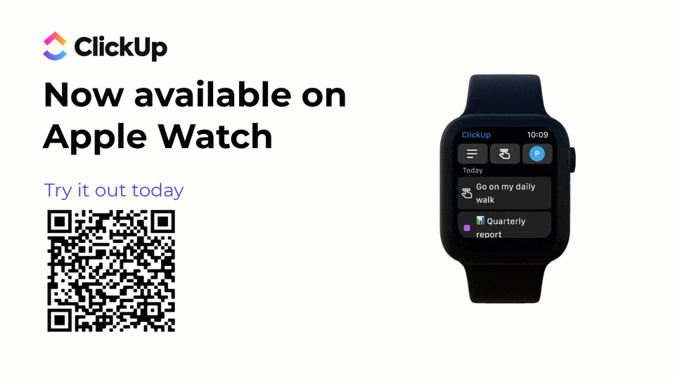 clickup on apple watch