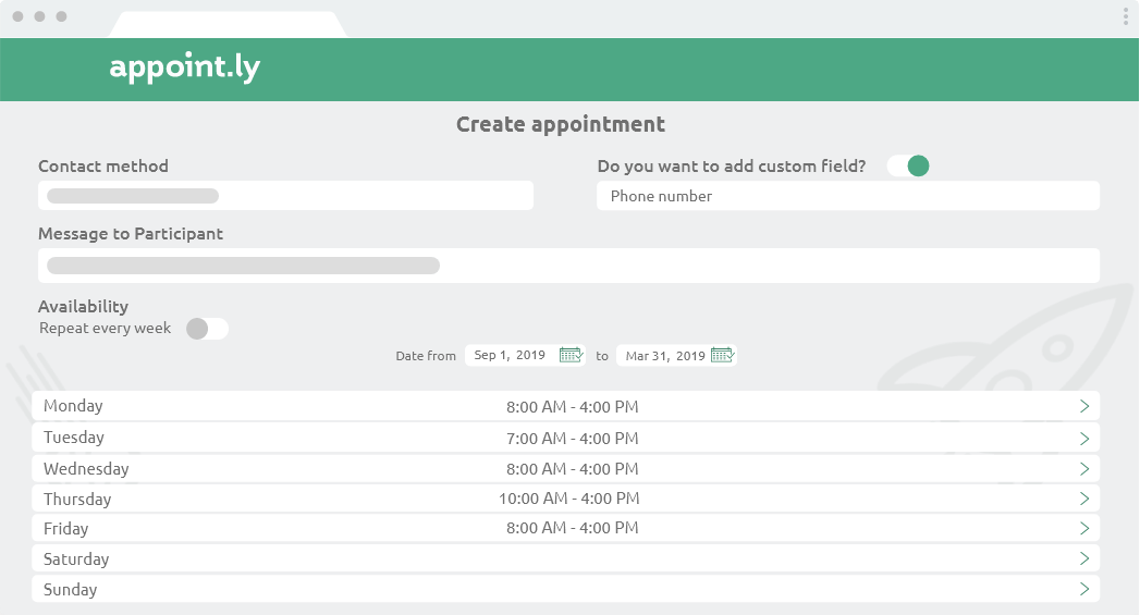 Appointly schedule maker example