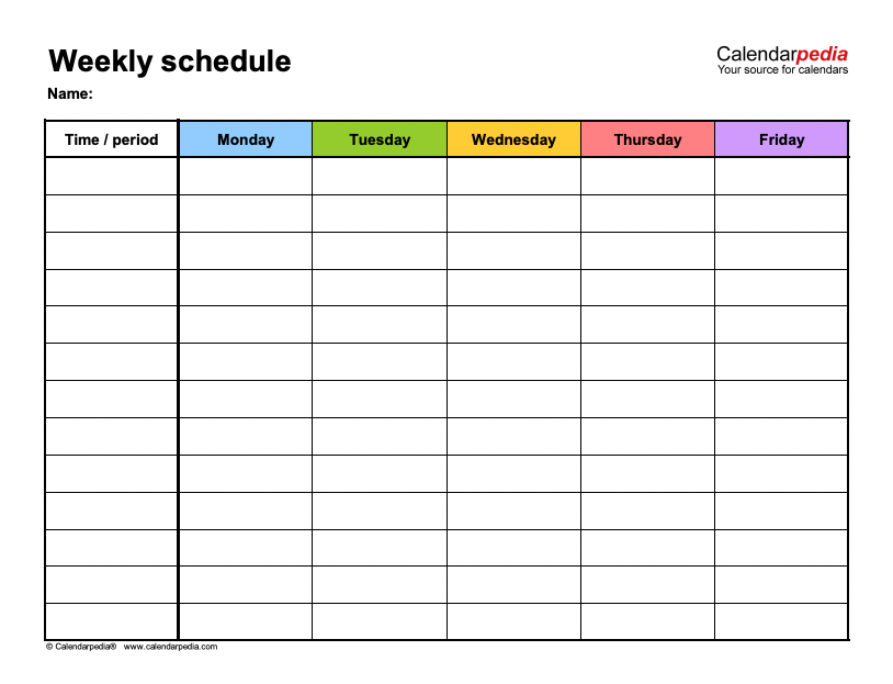 free online schedule creator