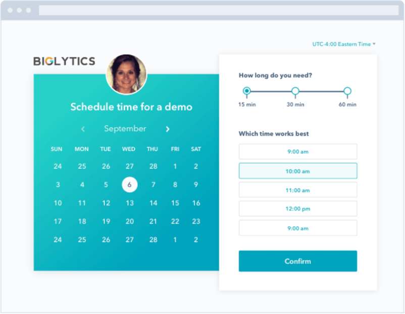 Hubspot free schedule maker example