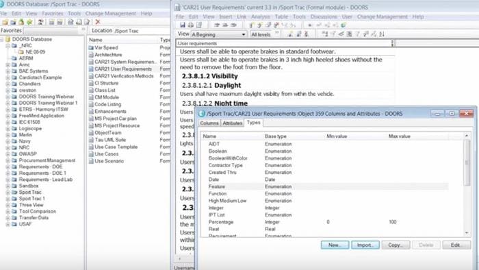 Ferramentas de gerenciamento de requisitos do IBM DOORS