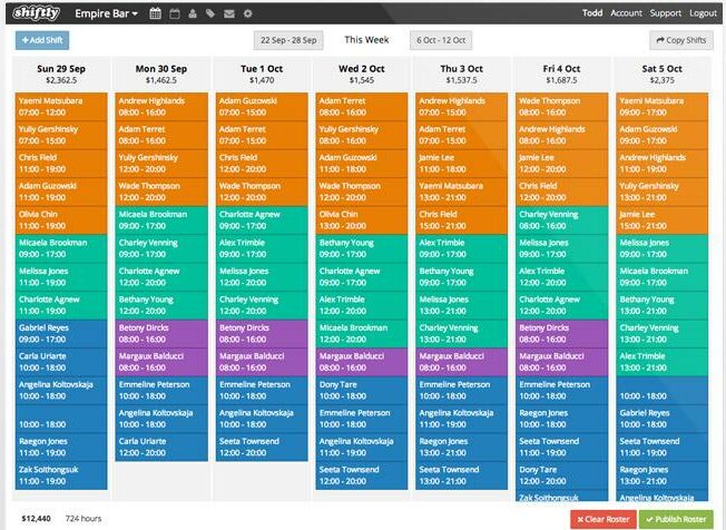 schedule maker to keep hours worked