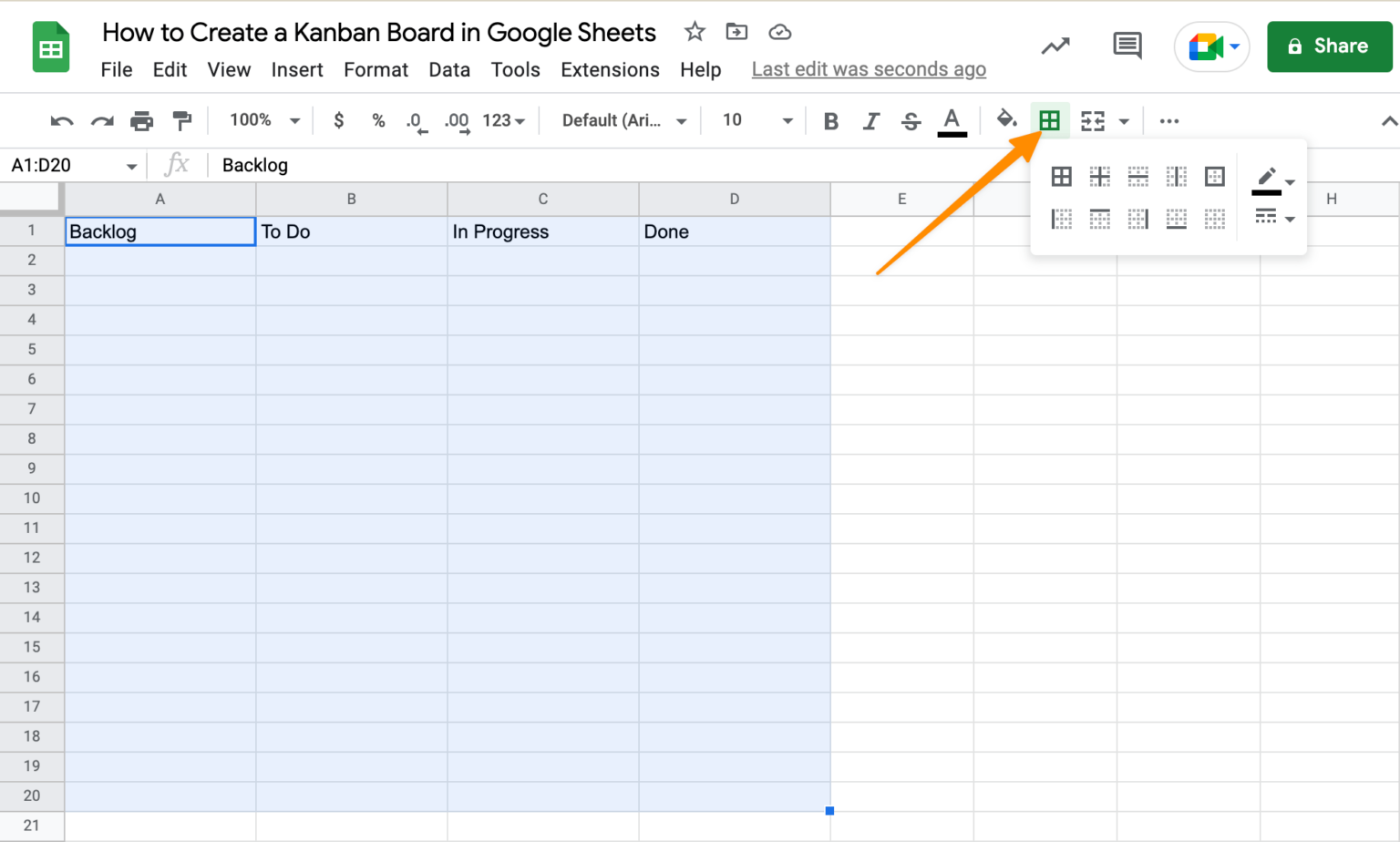 How to Create a Kanban Board in Google Sheets ClickUp