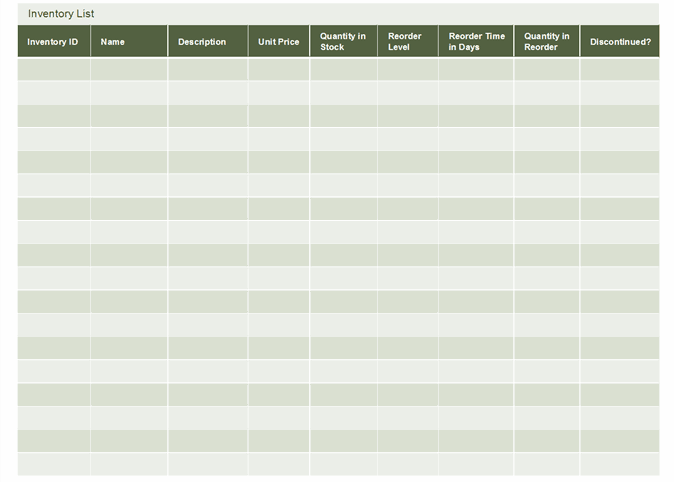 excel template to track inventory 