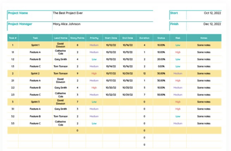 12 Free Agile Templates for Project Planning in Excel & ClickUp