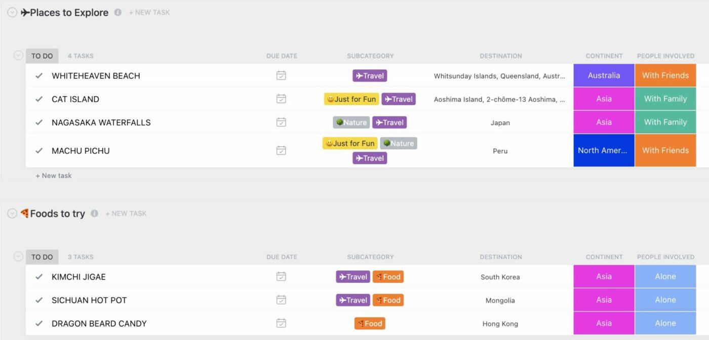 Templat Daftar Ember ClickUp