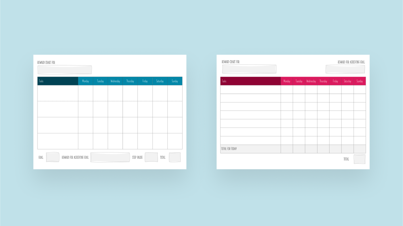 Microsoft Word Task and Goal Reward Chart Template