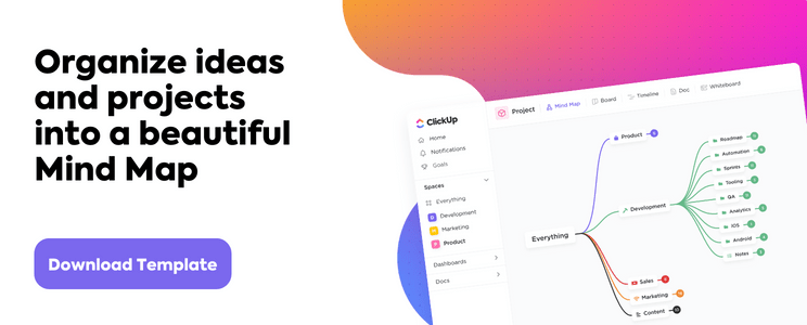 ClickUp Mind Map Template CTA