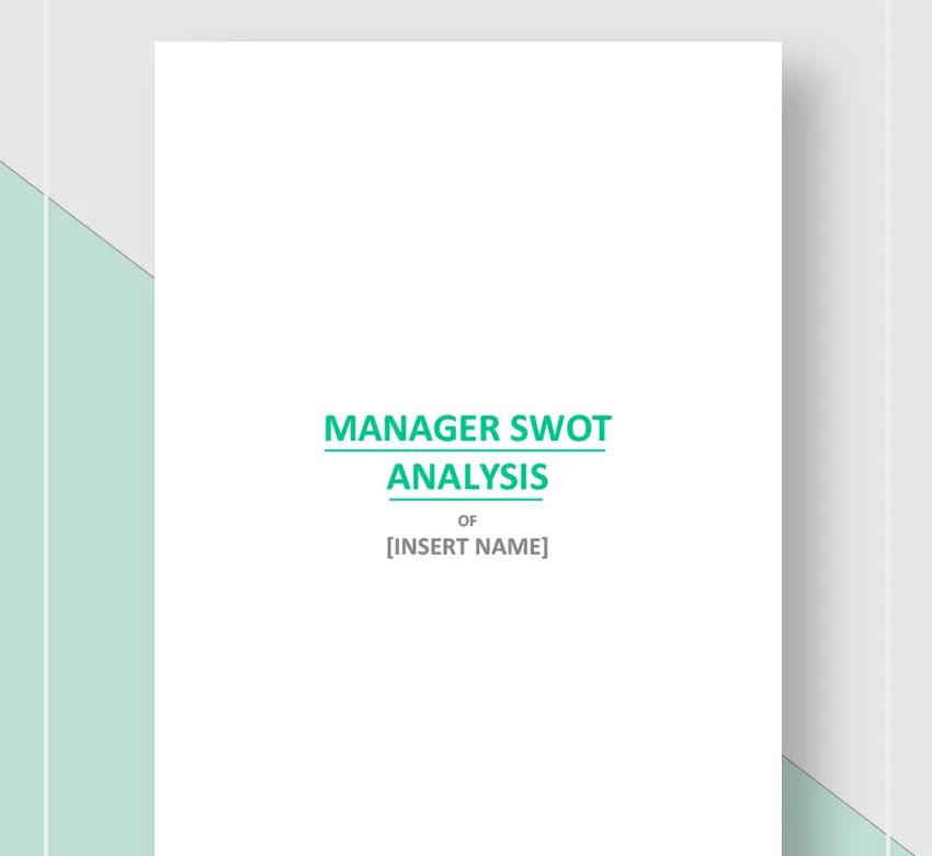 Template.net Manager SWOT-Analyse Beispiel