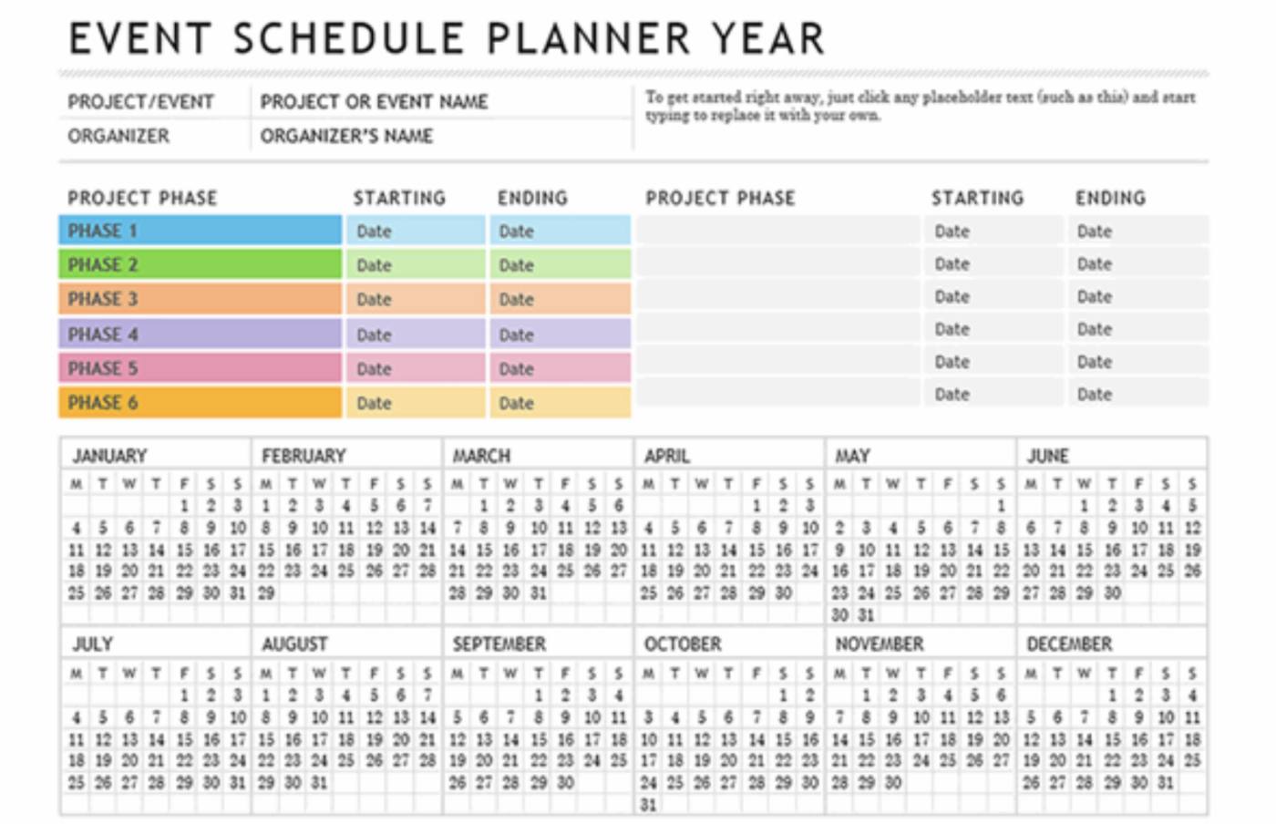 Word Event Planner Template by Microsoft Office