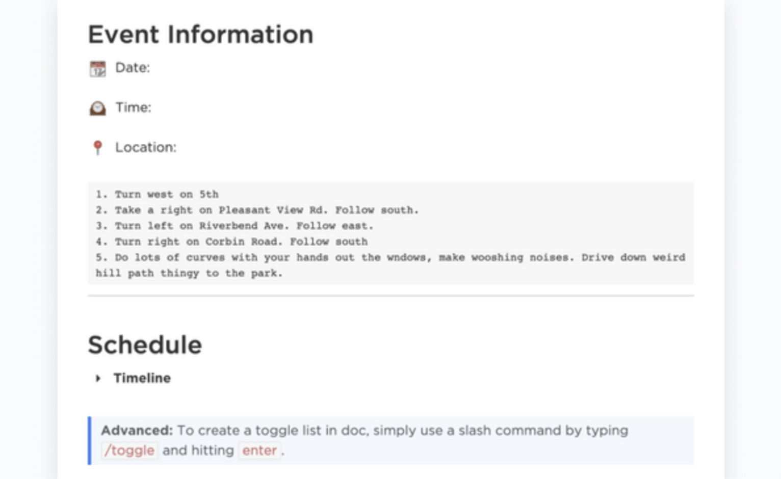 ClickUp's Event Planning Document Template is designed to help you plan and track the progress of your event. 