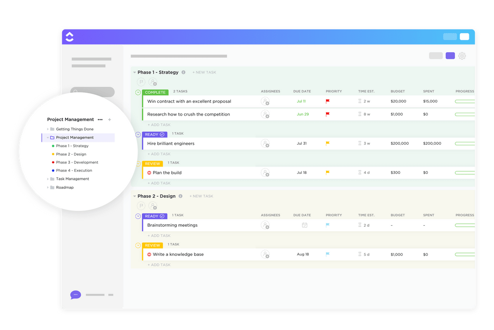 Optimieren Sie die Kommunikation zwischen den Abteilungen und stellen Sie sicher, dass jede Anfrage die Aufmerksamkeit erhält, die sie verdient - mit der ClickUp Vorlage für Projektanfragen und -genehmigungen