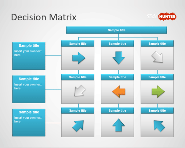 Power Point decision making matrix template