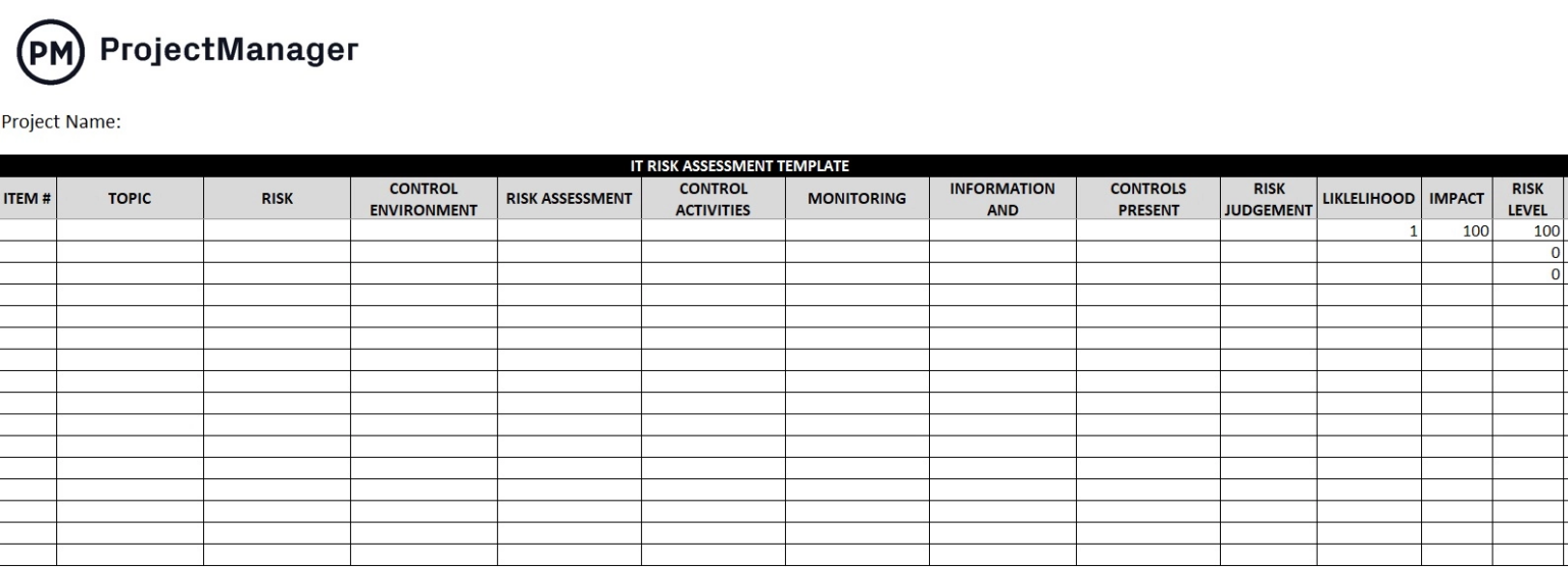 13 Free Risk Assessment Templates In Excel And Clickup 