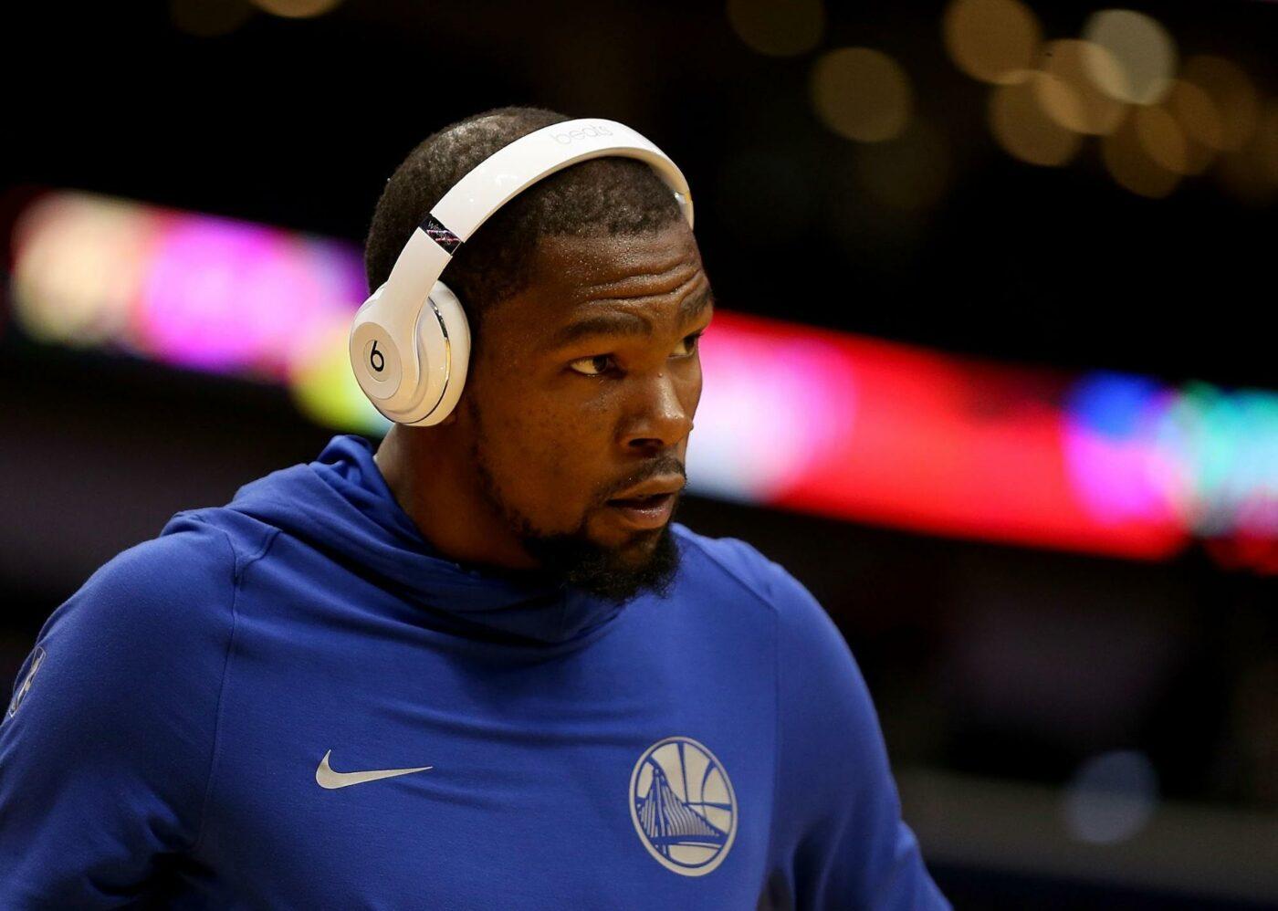 Kevin Durant wearing Dr. Dre headphones