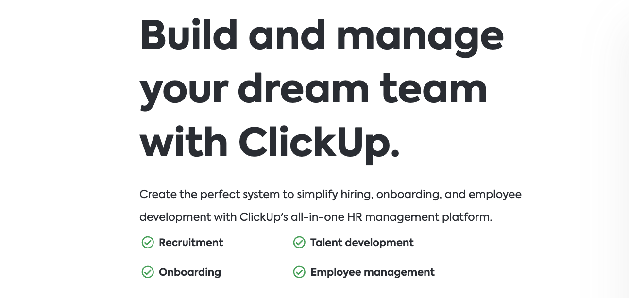 ClickUp HR Management Platform