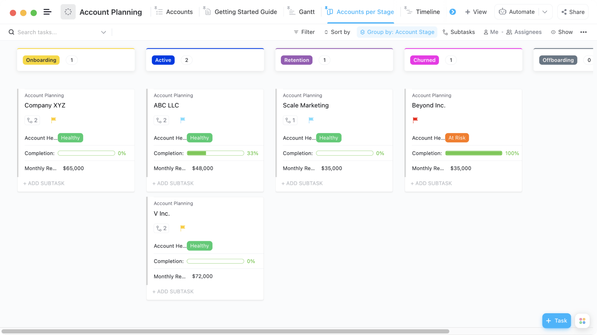 ClickUp Account Planning Template