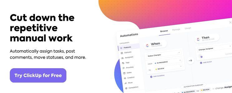ClickUp Automations Feature Blog CTA