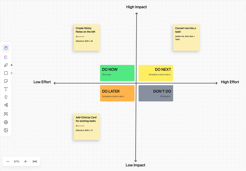 ClickUp Impact Effort Matrix Template Updated