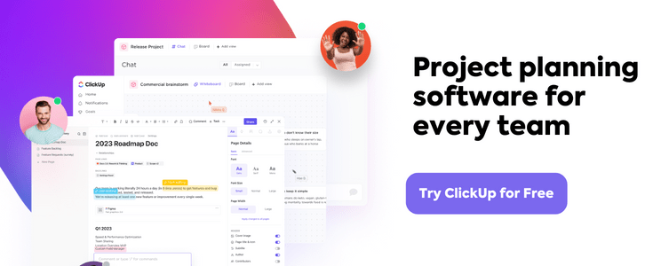 ClickUp Projectmanagement CTA