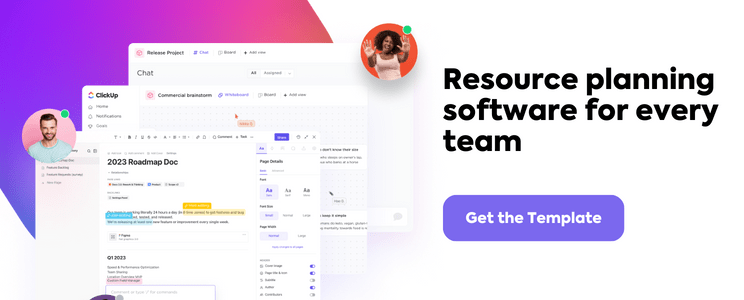 ClickUp Resource Planning Template CTA