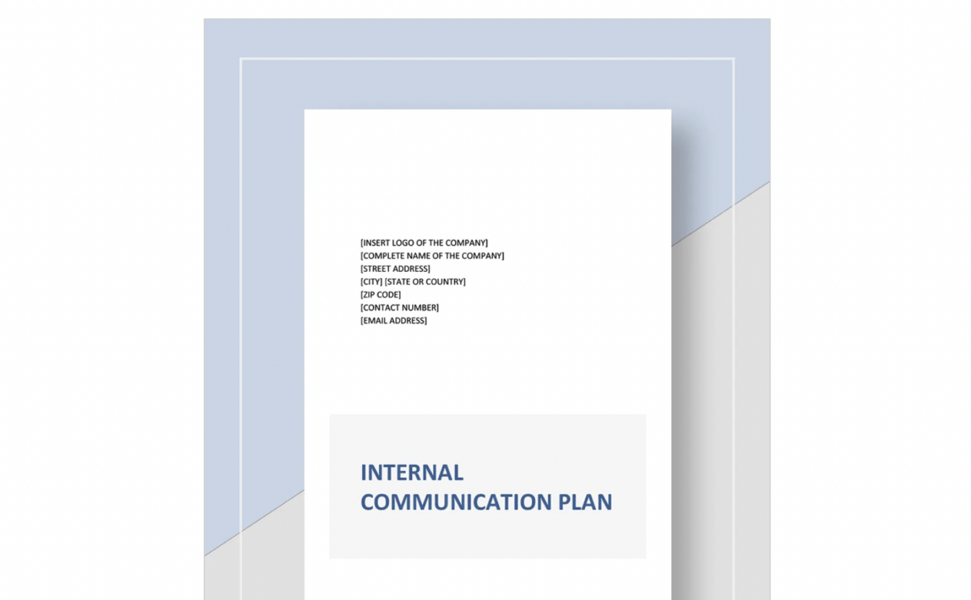 template.net Google Docs Internal Communication Plan Template